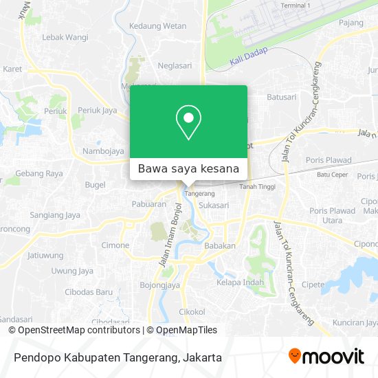 Peta Pendopo Kabupaten Tangerang