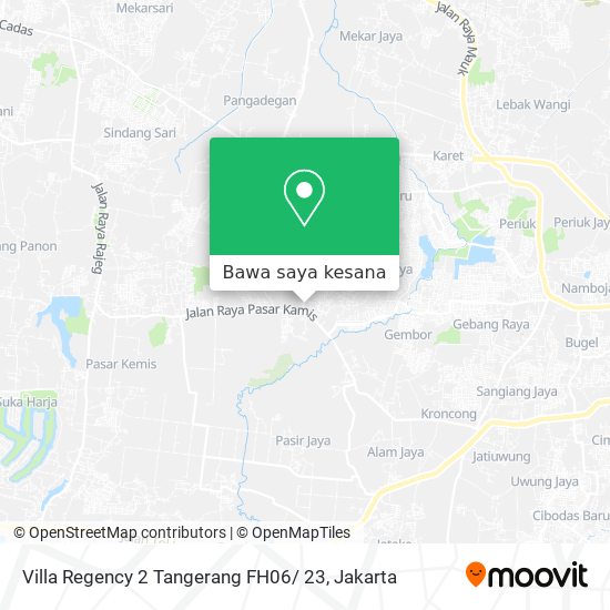 Peta Villa Regency 2 Tangerang FH06/ 23