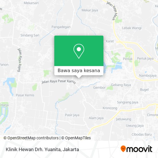 Peta Klinik Hewan Drh. Yuanita