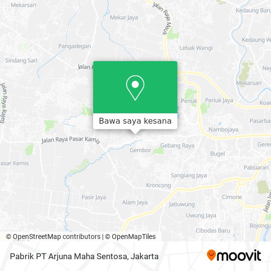 Peta Pabrik PT Arjuna Maha Sentosa