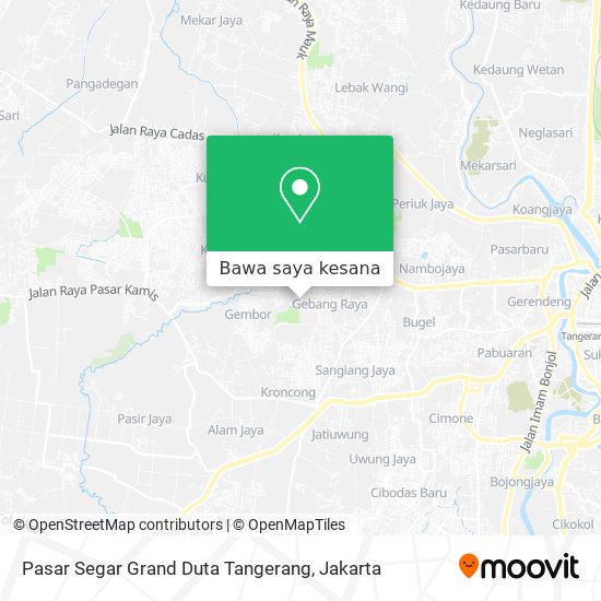 Peta Pasar Segar Grand Duta Tangerang