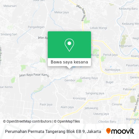 Peta Perumahan Permata Tangerang Blok EB 9