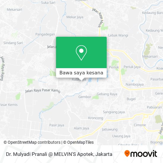 Peta Dr. Mulyadi Pranali @ MELVIN'S Apotek