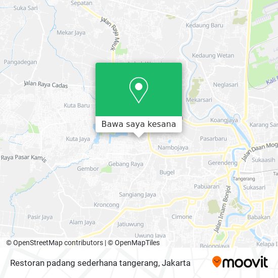 Peta Restoran padang sederhana tangerang