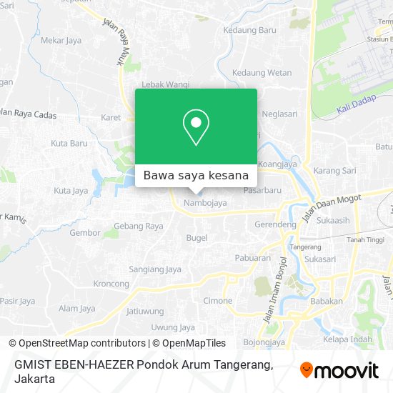 Peta GMIST EBEN-HAEZER Pondok Arum Tangerang
