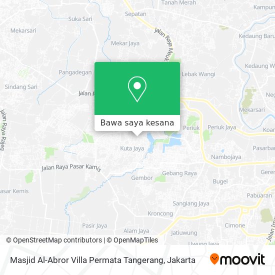 Peta Masjid Al-Abror Villa Permata Tangerang