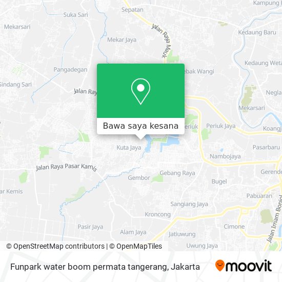 Peta Funpark water boom permata tangerang