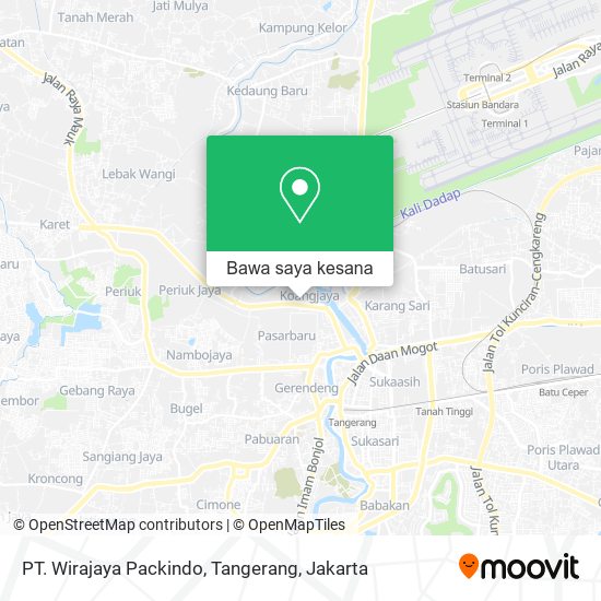 Peta PT. Wirajaya Packindo, Tangerang