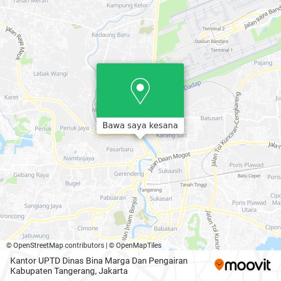 Peta Kantor UPTD Dinas Bina Marga Dan Pengairan Kabupaten Tangerang