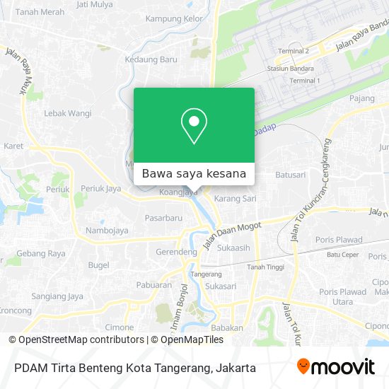 Peta PDAM Tirta Benteng Kota Tangerang