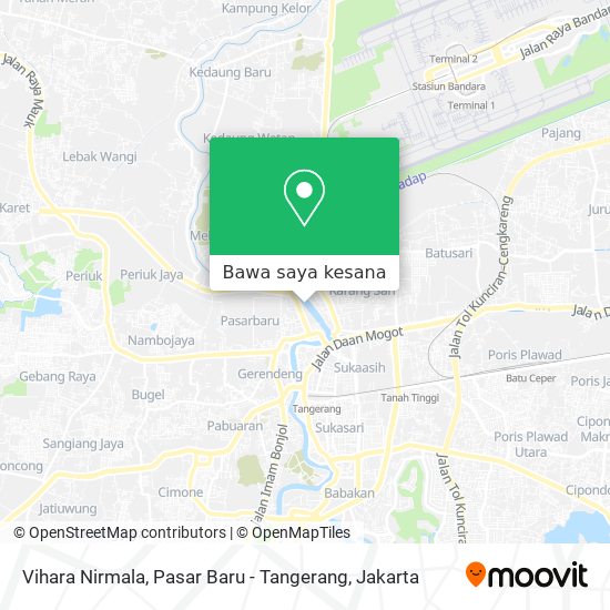 Peta Vihara Nirmala, Pasar Baru - Tangerang