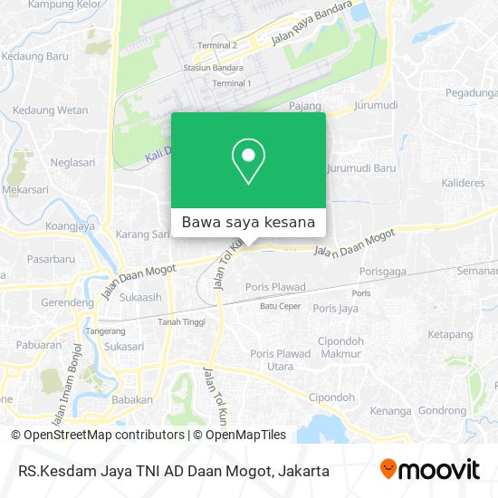 Peta RS.Kesdam Jaya TNI AD Daan Mogot
