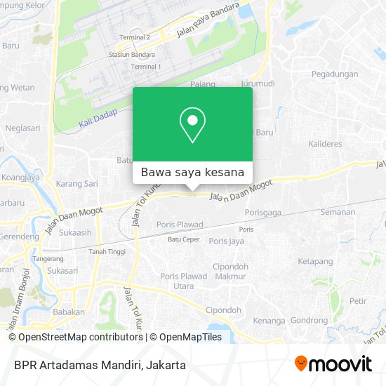 Peta BPR Artadamas Mandiri