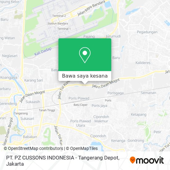Peta PT. PZ CUSSONS INDONESIA - Tangerang Depot