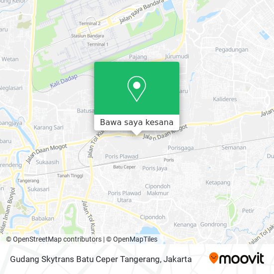 Peta Gudang Skytrans Batu Ceper Tangerang