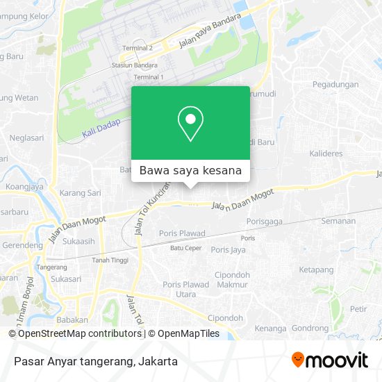 Peta Pasar Anyar tangerang