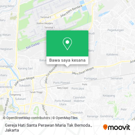 Peta Gereja Hati Santa Perawan Maria Tak Bernoda.
