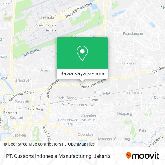 Peta PT. Cussons Indonesia Manufacturing