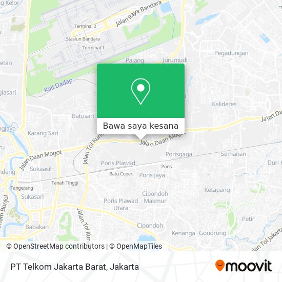 Peta PT Telkom Jakarta Barat