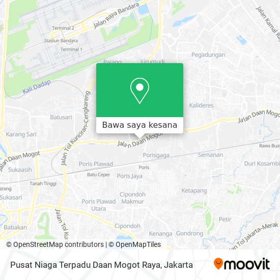 Peta Pusat Niaga Terpadu Daan Mogot Raya