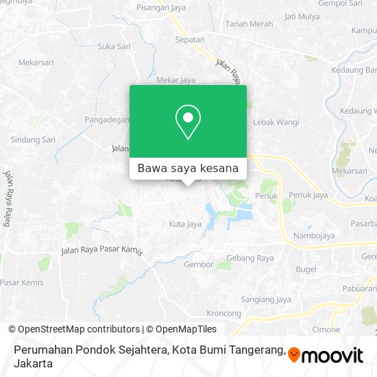 Peta Perumahan Pondok Sejahtera, Kota Bumi Tangerang