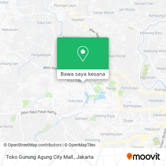 Peta Toko Gunung Agung City Mall.