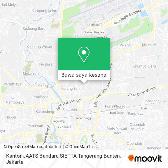 Peta Kantor JAATS Bandara SIETTA Tangerang Banten