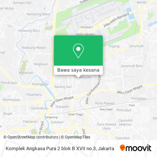 Peta Komplek Angkasa Pura 2 blok B XVII no.3