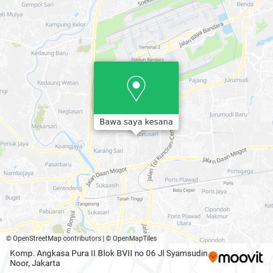 Peta Komp. Angkasa Pura II Blok BVII no 06 Jl Syamsudin Noor