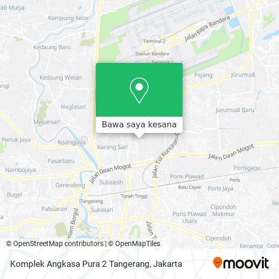 Peta Komplek Angkasa Pura 2 Tangerang