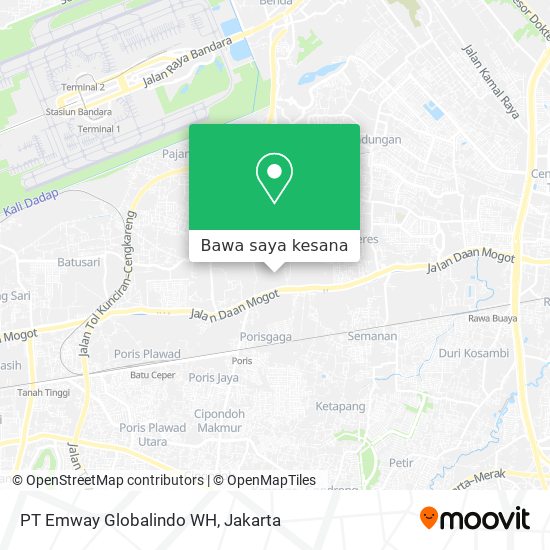 Peta PT Emway Globalindo WH