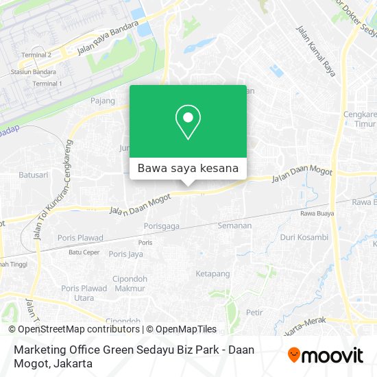 Peta Marketing Office Green Sedayu Biz Park - Daan Mogot