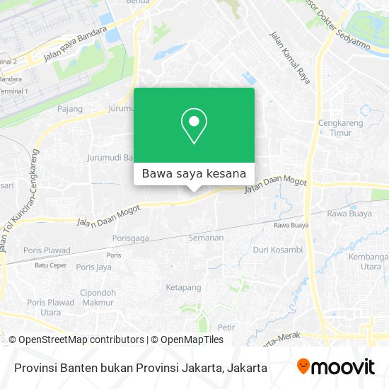 Peta Provinsi Banten bukan Provinsi Jakarta