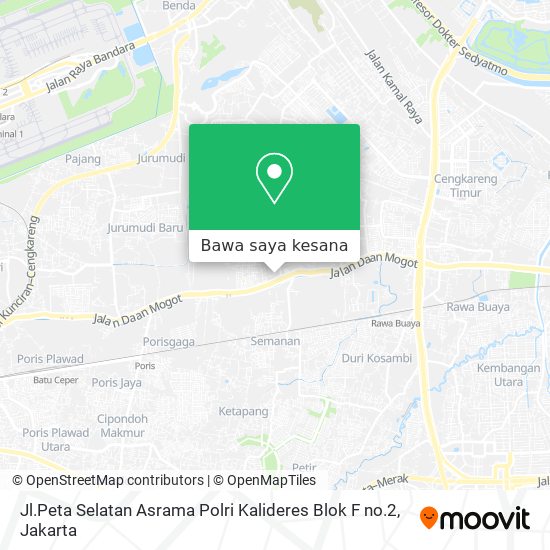 Peta Jl.Peta Selatan Asrama Polri Kalideres Blok F no.2