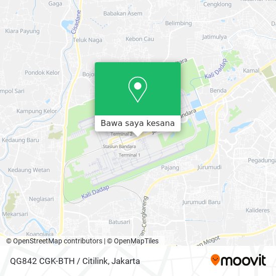 Peta QG842 CGK-BTH / Citilink