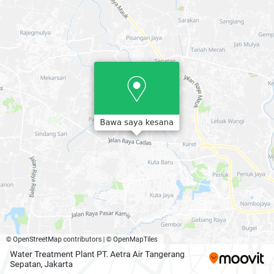 Peta Water Treatment Plant PT. Aetra Air Tangerang Sepatan