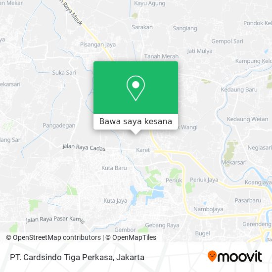 Peta PT. Cardsindo Tiga Perkasa