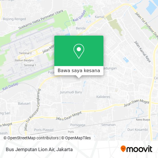 Peta Bus Jemputan Lion Air