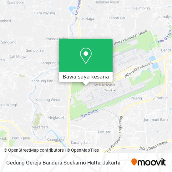 Peta Gedung Gereja Bandara Soekarno Hatta
