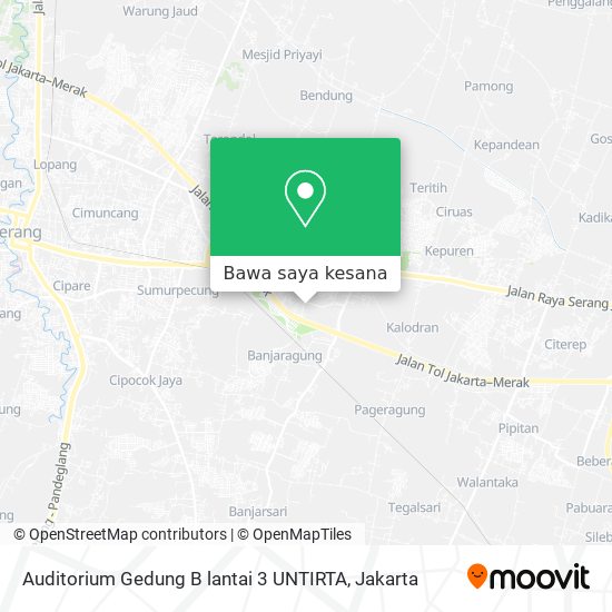 Peta Auditorium Gedung B lantai 3 UNTIRTA