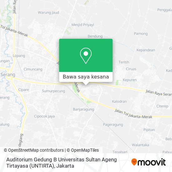 Peta Auditorium Gedung B Universitas Sultan Ageng Tirtayasa (UNTIRTA)