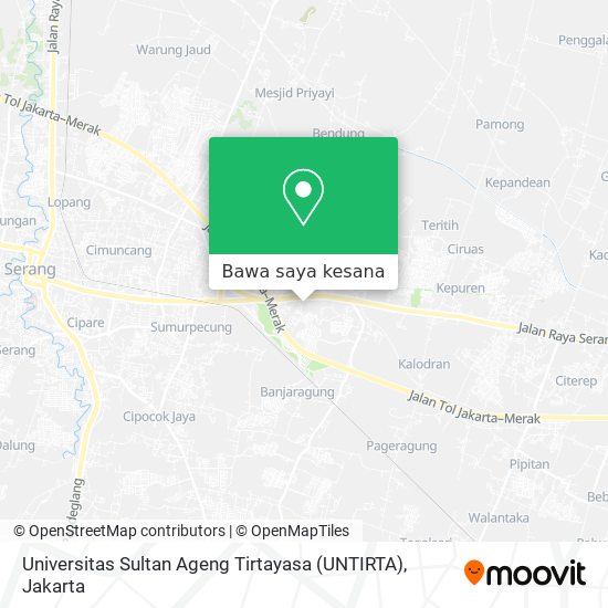 Peta Universitas Sultan Ageng Tirtayasa (UNTIRTA)