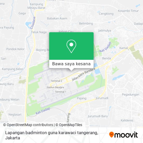 Peta Lapangan badminton guna karawaci tangerang