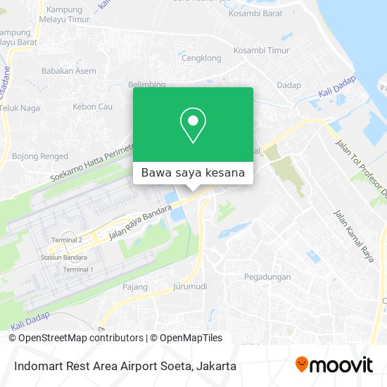 Peta Indomart Rest Area Airport Soeta