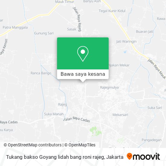 Peta Tukang bakso Goyang lidah bang roni rajeg