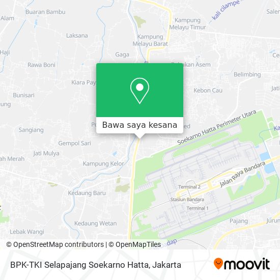 Peta BPK-TKI Selapajang Soekarno Hatta