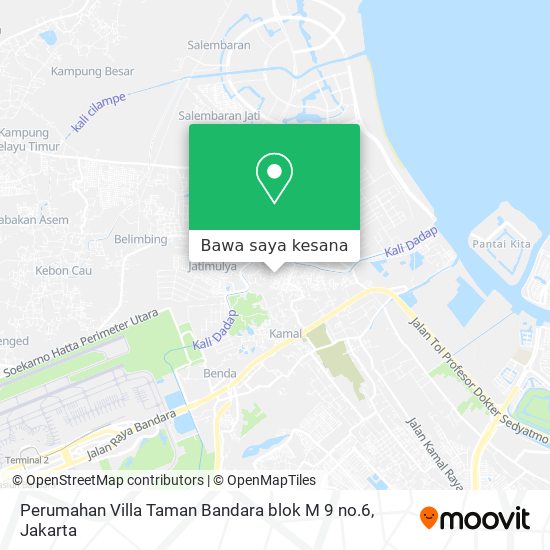 Peta Perumahan Villa Taman Bandara blok M 9 no.6