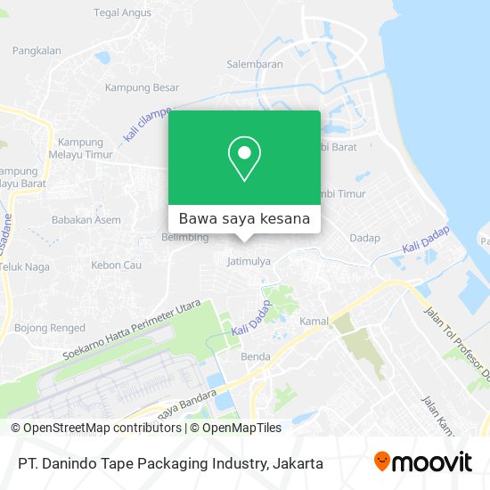 Peta PT. Danindo Tape Packaging Industry