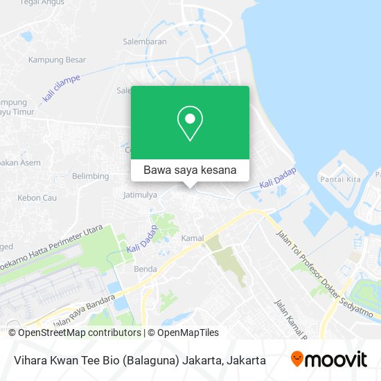 Peta Vihara Kwan Tee Bio (Balaguna) Jakarta