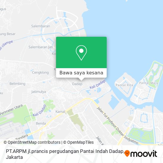 Peta PT.ARPM jl.prancis pergudangan Pantai Indah Dadap